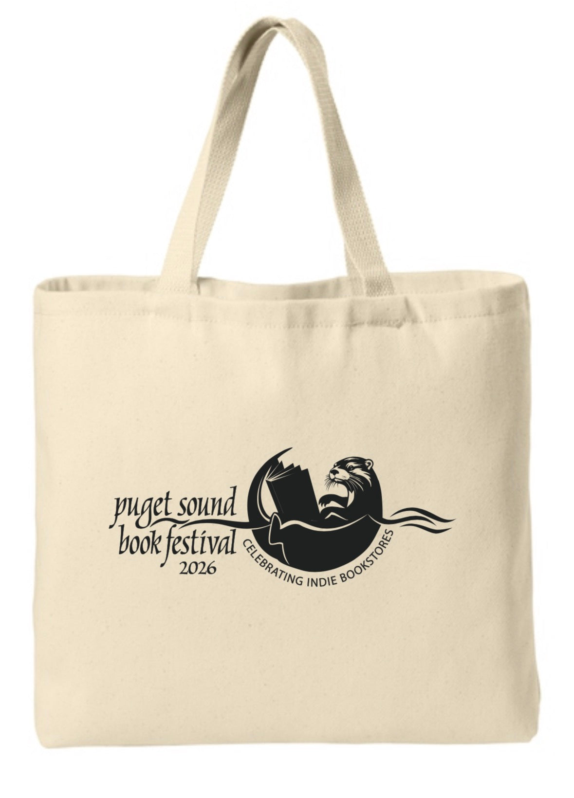 Puget Sound Book Festival 2026 Otter Tote Bag (preorder)
