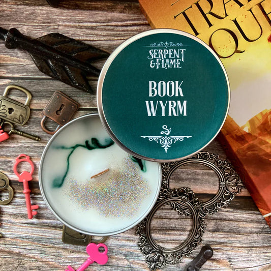 Book Wyrm Candle