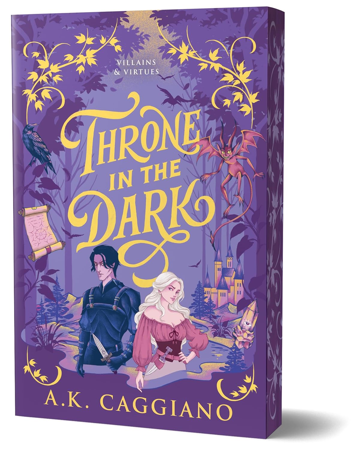 Throne in The Dark by A.K. Caggiano (Villains & Virtues #1)