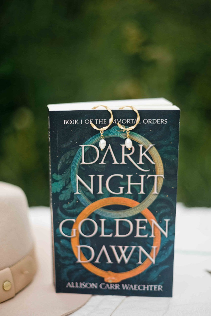 Dark Night Golden Dawn Earrings (Hecabe)