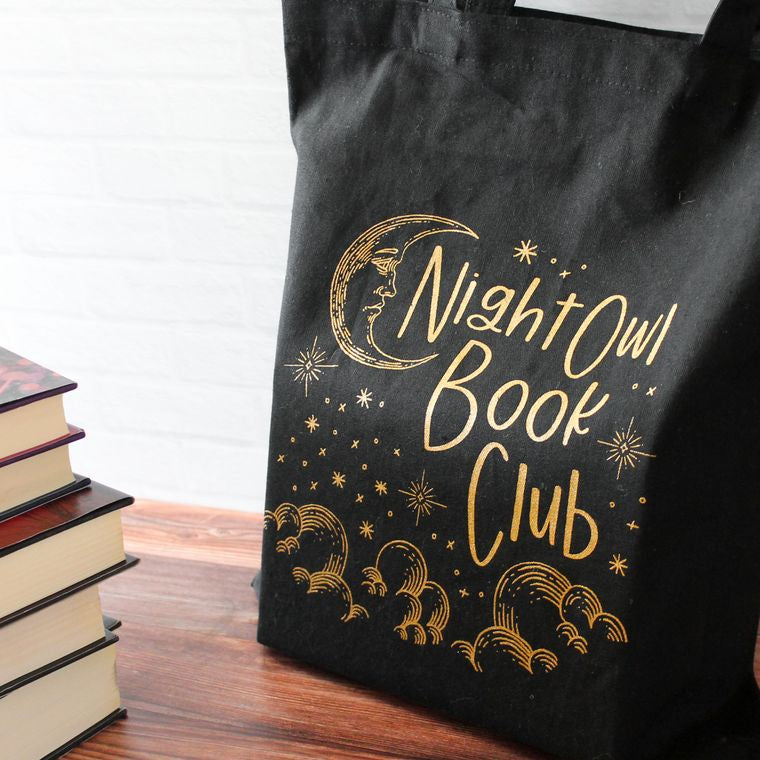 Night Owl Book Club tote bag